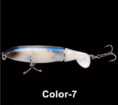 Воблер Topwater Пропбейт приманка 10 cm 13 g обертовий хвіст Color 7