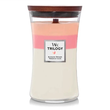 Ароматическая свеча с нежными нотами Woodwick Ellipse Trilogy Blooming Orchard (609 г)