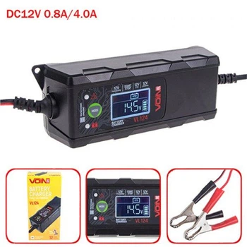 Зарядний пристрій VOIN VL-124 12V/4A/3-120AHR/LCD/Імпульсний (VL-124)