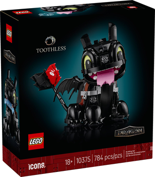 Конструктор LEGO Icons Як приборкати дракона: Беззубик 784 елемента (10375)
