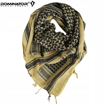 Арафатка шарф Dominator 100x100 см хаки черный хлопок легкий дышащий для защиты головы шеи