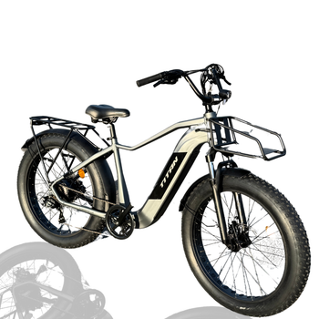 Велосипед с Е-комплектом E-Titan Aventure 26.4" 19" 750w 48v 15ah Серый-Металик 2025 года