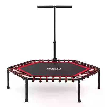 Фитнес батут с ручкой Neo-Sport 127 см шестигранный красный