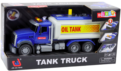 Ciężarówka cysterna Lean Toys z wodą ze światłami i dźwiękami 1:14 Niebieska (21445) (5905991038412)