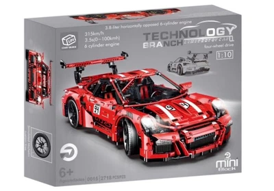 Детский развивающий конструктор, Technology, Porsche911 2718дет 0015 р.46*39,3*11см