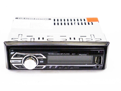 Автомагнітола 1DIN MP3 6317 RGB панель пульт автомобільне радіо музичний USB SD AUX