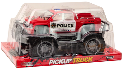 Samochód policyjny Lean Toys Pickup z napędem Czerwony (19133) (5905991017967)