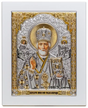 Ікона срібна Ekklesia Святий Миколай (23x27,9 см.) (6693/4W)