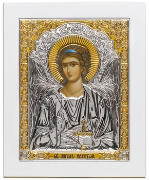 Ікона срібна Ekklesia Ангел Охоронець (13x15,5 см.) (6702/2W)