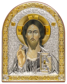 Ікона срібна Ekklesia Спаситель (13,6x17,1 см.) (6688/3)