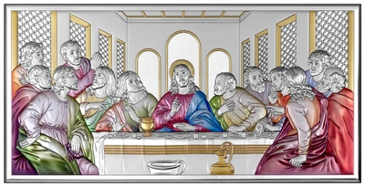 Ікона срібна Beltrami Тайна Вечеря (64x32 см.) (6465/8CS)