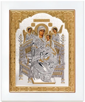 Ікона срібна Ekklesia Всецариця(Пантанасса) (17,8x21,9 см.) (6823/3W)