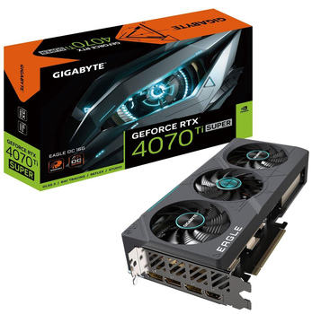 Відеокарта Gigabyte RTX 4070 Ti SUPER 16Gb EAGLE OC (GV-N407TSEAGLE OC-16GD) (GDDR6X, 256 bit, PCI-E v4.0 x16) Б/в