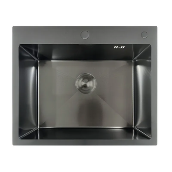 Кухонна мийка Mixxus MH6050 Decor Nano-Black 3.0/0,8 мм графіт інтегрована з нержавіючої сталі (MX1934)