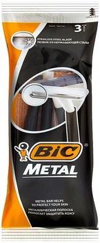 Мужской станок "Metal", 3шт - Bic 3шт (994427-1288048-2)