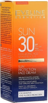 Сонцезахисний крем для обличчя - Eveline Cosmetics Sun Protection Face Cream SPF 30 50ml (1289692-1442192895-2)