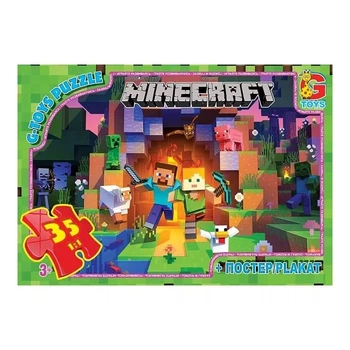 Пазлы ТМ G-Toys из серии Minecraft 35 элементов MC787 Разноцветный shop (4824687640115)