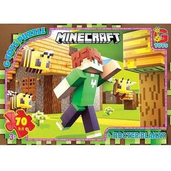 Пазлы ТМ G-Toys из серии Minecraft 70 элементов MC800 Разноцветный shop (4824687641396)