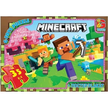 Пазлы ТМ G-Toys из серии Minecraft 35 элементов MC797 Разноцветный shop (4824687641365)