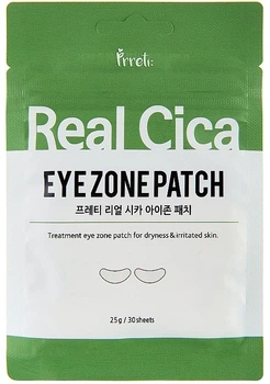 Тканевые патчи для зоны вокруг глаз Prreti Real Cica Eye Zone Patch Успокаивающие 30 шт (8809738322574)