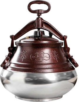 Афганский казан комбинированный Rashko baba M 15 л Коричнево-серебристый (745314140287)