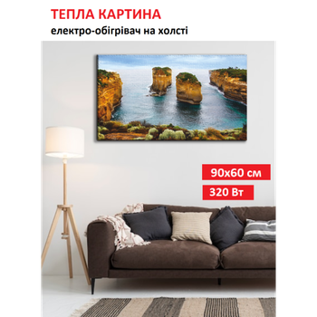 Картина-обогреватель "Острова" на холсте Monocrystal 90x60 см 320 Вт