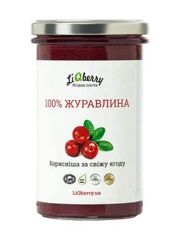 Ягодная паста LiQberry из клюквы, 545 г