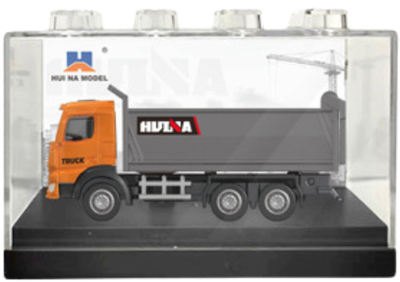 Wywrotka Lean Toys Huina metalowa model kolekcjonerski 1:80 Pomarańczowa (22730) (5905991050797)