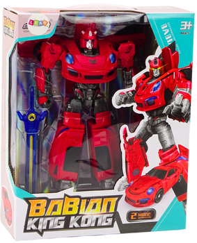 Auto-robot Lean Toys 2 w 1 transformacja w samochód sportowy Czerwony (18840) (5905991018957)
