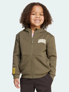Дитяча толстовка з капюшоном для хлопчика Adidas The Simpsons JL9198 116 см Olive Strata (4068807141384)