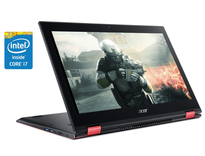 Игровой ноутбук-трансформер Acer Nitro 5 Spin NP515-51 / 15.6" (1920x1080) IPS Touch / Intel Core i7-8550U (4 (8) ядра по 1.8 - 4.0 GHz) / 8 GB DDR4 / 256 GB SSD M.2 + 1000 GB HDD / nVidia GeForce GTX 1050, 4 GB GDDR5, 128-bit / WebCam б/у