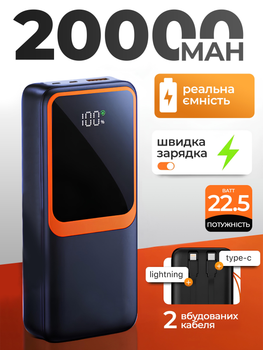 УМБ павербанк батарея powerbank 20000 mAh 22.5W Fast charge швидка зарядка Kayfovo CK - 010