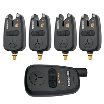 Набор сигнализаторов поклевки Gladiator RF298 4+1 с пейджером в кейсе Black (RF2984)