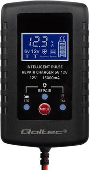 Automatyczna ładowarka Qoltec 6V/12V 2A do akumulatora AGM/GEL/STD (5901878524269)