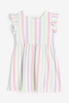 Платье H&M 134 140см бело розовый полоска 2071022630