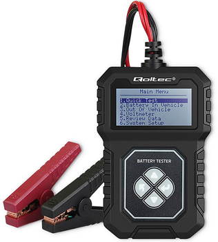 Cyfrowy tester akumulatora Qoltec z wyświetlaczem LCD 12V 30-220Ah (5901878506869)