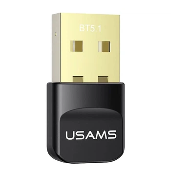 USB Bluetooth адаптер Usams ZB321 Plug and Play, BT5.1 Черный