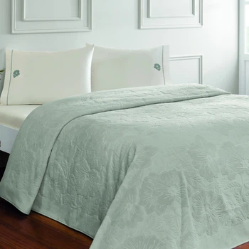 Постельное белье Tivolyo Home Monstera gri пике евро