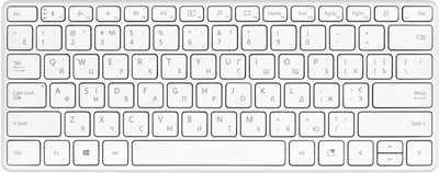 Клавіатура ножнична Microsoft Designer Compact 79key, BT, EN/UK/RU, білий 309668