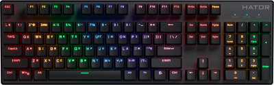 Клавіатура Hator Icefall Mecha Rainbow Wireless/USB підсвітка, чорна (HTK204UA) 307077