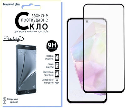 Защитное стекло для смартфона Samsung Galaxy A35 FINE LINE Black (FL-TGFG-344)