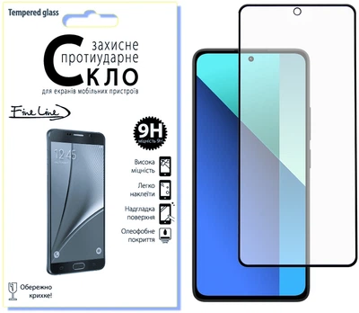 Защитное стекло для смартфона Xiaomi Redmi Note 13 4G FINE LINE Black (FL-TGFG-346)
