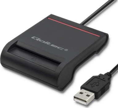 Сканер Qoltec SCR-0642 для смарт-ID карт USB 2.0/Type-C (5901878506425)