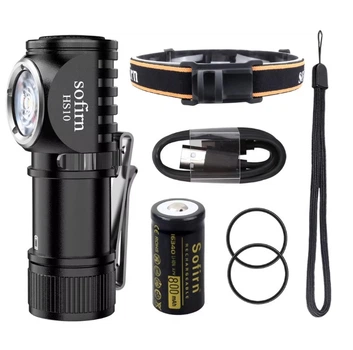 Налобный фонарь Sofirn HS10 black LH351D 90CRI 1100 lm 5000K + аккумулятор