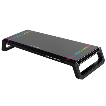 Подставка для монитора BauTech универсальная с RGB подсветкой и USB Чёрный (1015-830-00)