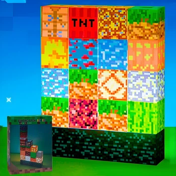Дитячий конструктор-нічник BauTech 3D, що світиться в стилі Minecraft, різнокольоровий (1015-825-00)