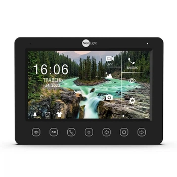 Видеодомофон NeoLight KAPPA+ HD WF Black с детектором движения и записью видео