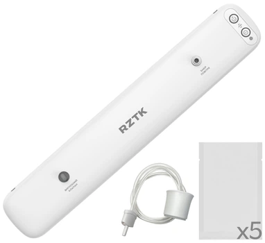 Вакуумний пакувальник RZTK Vacuum Compact 90W + 5 пакетів для вакуумування 15х20 см