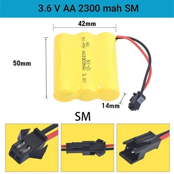 Акумулятор на 3.6 V Ni - MH 2300 mAh AA для іграшки, на пульті управління, роботів, танків акумуляторна батарея на 3,6 Вольт для іграшок машинок