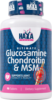 Комплекс для суглобів Хондропротектор Haya Labs Glucosamine Chondroitin and MSM Ultimate 90 таб